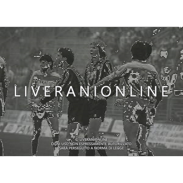 17-01-1988 BERGAMO CAMPIONATO DI CALCIO SERIE B ATALANTA CATANZARO 4-0 NELLA FOTO OLIVIERO GARLINI-GLEN PETER STROMBERG AG ALDO LIVERANI SAS