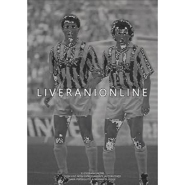 30-08-1987 UDINE COPPA ITALIA UDINESE -NAPOLI 0-2 NELLA FOTO CLAUDIO VAGHEGGI-ANTONINO CRISCIMANNI AG ALDO LIVERANI SAS