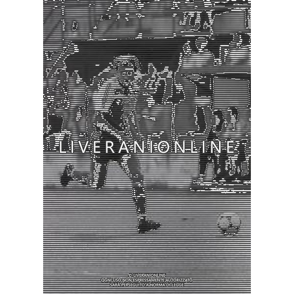 08-09-1985 MONZA CAMPIONATO DI CALCIO SERIE B MONZA L.R.VICENZA 0-1 NELLA FOTO ANGIOLINO GASPARINI AG ALDO LIVERANI SAS
