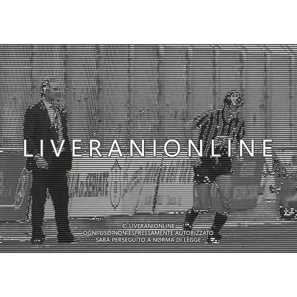 13-10-1985 BERGAMO CAMPIONATO DI CALCIO SERIE A ATALANTA LECCE 3-1 NELLA FOTO NEDO SONETTI E ALDO CANTARUTTI AG ALDO LIVERANI SAS