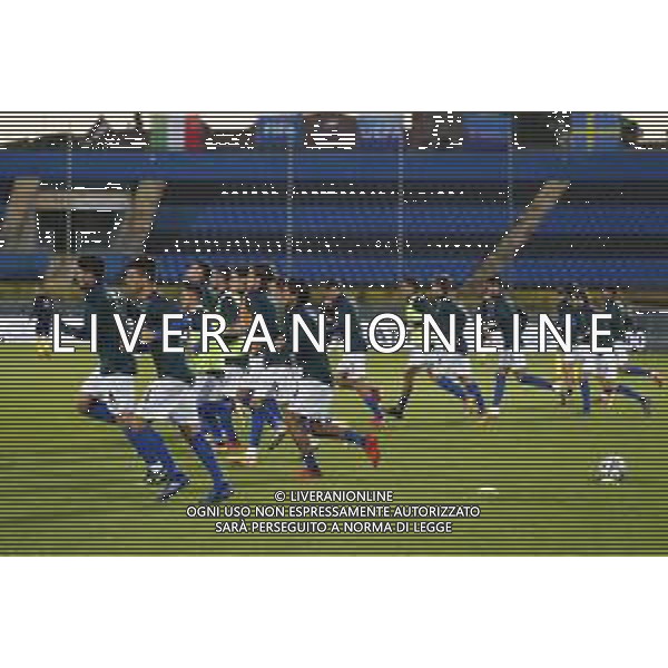 UEFA - Qualificazioni Europee Under 21 del gruppo 1 ITALIA Under21 - SVEZIA Under21 18/11/2020 - nella foto: il riscaldamento dell\'Italia under 21 nel prepartita ©Claudio Zamagni/Agenzia Aldo Liverani during UEFA European Qualifiers group 1 match between Italy under 21 and Sweden under 21at Garibaldi Stadium on November 18 2020 photo credit by Claudio Zamagni/Aldo Liverani Photo Agency/AGENZIA ALDO LIVERANI SAS