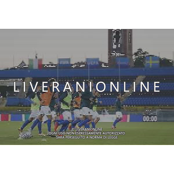 UEFA - Qualificazioni Europee Under 21 del gruppo 1 ITALIA Under21 - SVEZIA Under21 18/11/2020 - nella foto: il riscaldamento dell\'Italia under 21 nel prepartita ©Claudio Zamagni/Agenzia Aldo Liverani during UEFA European Qualifiers group 1 match between Italy under 21 and Sweden under 21at Garibaldi Stadium on November 18 2020 photo credit by Claudio Zamagni/Aldo Liverani Photo Agency/AGENZIA ALDO LIVERANI SAS