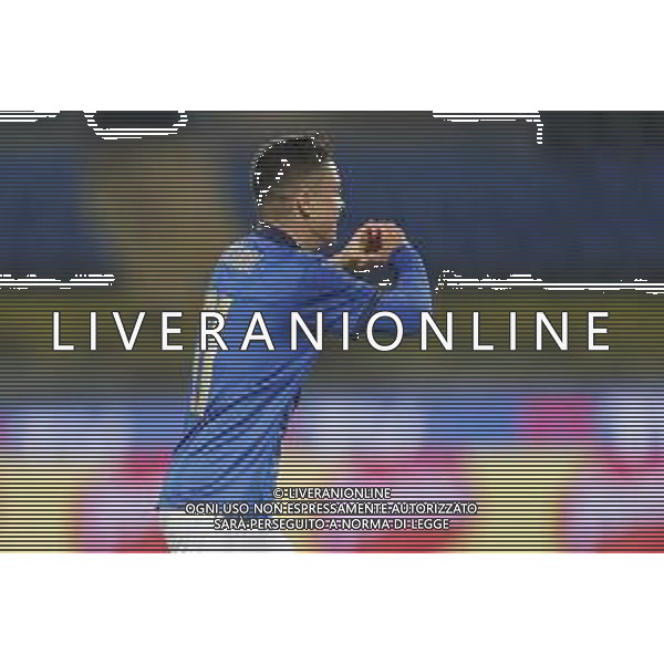 UEFA - Qualificazioni Europee Under 21 del gruppo 1 ITALIA Under21 - SVEZIA Under21 18/11/2020 - nella foto: Esultanza Raspadori Giacomo (Italia) dopo il goal ©Claudio Zamagni/Agenzia Aldo Liverani during UEFA European Qualifiers group 1 match between Italy under 21 and Sweden under 21at Garibaldi Stadium on November 18 2020 photo credit by Claudio Zamagni/Aldo Liverani Photo Agency/AGENZIA ALDO LIVERANI SAS