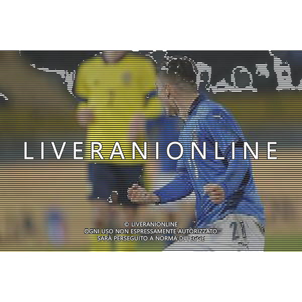 UEFA - Qualificazioni Europee Under 21 del gruppo 1 ITALIA Under21 - SVEZIA Under21 18/11/2020 - nella foto: Esultanza Raspadori Giacomo (Italia) dopo il goal ©Claudio Zamagni/Agenzia Aldo Liverani during UEFA European Qualifiers group 1 match between Italy under 21 and Sweden under 21at Garibaldi Stadium on November 18 2020 photo credit by Claudio Zamagni/Aldo Liverani Photo Agency/AGENZIA ALDO LIVERANI SAS