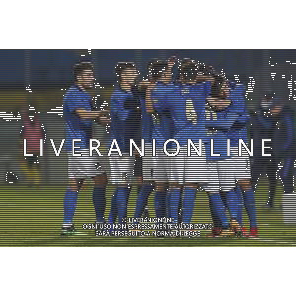 UEFA - Qualificazioni Europee Under 21 del gruppo 1 ITALIA Under21 - SVEZIA Under21 18/11/2020 - nella foto: Esultanza italia dopo il goal ©Claudio Zamagni/Agenzia Aldo Liverani during UEFA European Qualifiers group 1 match between Italy under 21 and Sweden under 21at Garibaldi Stadium on November 18 2020 photo credit by Claudio Zamagni/Aldo Liverani Photo Agency/AGENZIA ALDO LIVERANI SAS