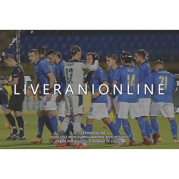 UEFA - Qualificazioni Europee Under 21 del gruppo 1 ITALIA Under21 - SVEZIA Under21 18/11/2020 - nella foto: Cerofolini Michele (Italia)Buongiorno Alessandro (Italia)Maleh Youssef (Italia)Raspadori Giacomo (Italia)Marchizza Riccardo (Italia) ©Claudio Zamagni/Agenzia Aldo Liverani Cerofolini Michele (Italia)Buongiorno Alessandro (Italia)Maleh Youssef (Italia)Raspadori Giacomo (Italia)Marchizza Riccardo (Italia) during UEFA European Qualifiers group 1 match between Italy under 21 and Sweden under 21at Garibaldi Stadium on November 18 2020 photo credit by Claudio Zamagni/Aldo Liverani Photo Agency/AG. ALDO LIVERANI SAS