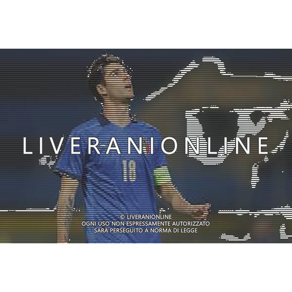 UEFA - Qualificazioni Europee Under 21 del gruppo 1 ITALIA Under21 - SVEZIA Under21 18/11/2020 - nella foto: Melegoni Filippo(Italia) ©Claudio Zamagni/Agenzia Aldo Liverani Melegoni Filippo(Italia) during UEFA European Qualifiers group 1 match between Italy under 21 and Sweden under 21at Garibaldi Stadium on November 18 2020 photo credit by Claudio Zamagni/Aldo Liverani Photo Agency/AG. ALDO LIVERANI SAS