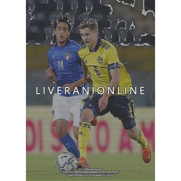 UEFA - Qualificazioni Europee Under 21 del gruppo 1 ITALIA Under21 - SVEZIA Under21 18/11/2020 - nella foto: Leo Bengtsson (Sweden) Maleh Youssef (Italia) ©Claudio Zamagni/Agenzia Aldo Liverani Leo Bengtsson (Sweden) Maleh Youssef (Italia) during UEFA European Qualifiers group 1 match between Italy under 21 and Sweden under 21at Garibaldi Stadium on November 18 2020 photo credit by Claudio Zamagni/Aldo Liverani Photo Agency/AG. ALDO LIVERANI SAS