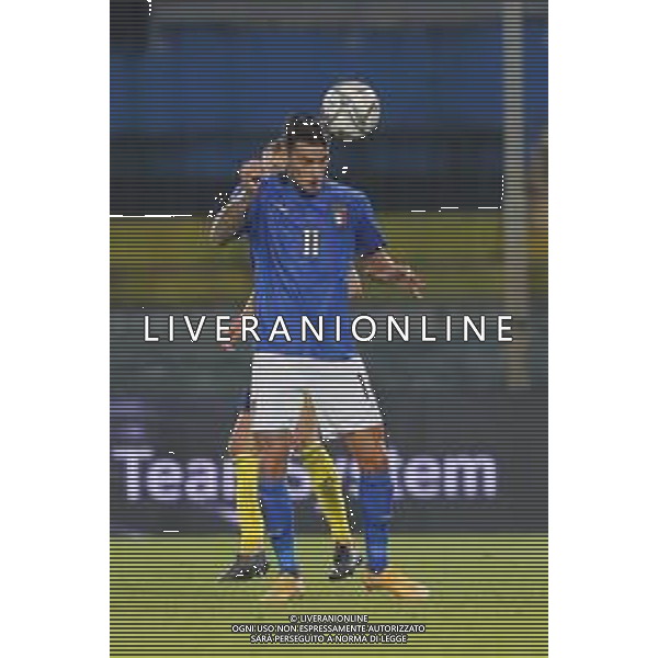 UEFA - Qualificazioni Europee Under 21 del gruppo 1 ITALIA Under21 - SVEZIA Under21 18/11/2020 - nella foto:Scamacca Gianluca (Italia) ©Claudio Zamagni/Agenzia Aldo Liverani Scamacca Gianluca (Italia) during UEFA European Qualifiers group 1 match between Italy under 21 and Sweden under 21at Garibaldi Stadium on November 18 2020 photo credit by Claudio Zamagni/Aldo Liverani Photo Agency/AG. ALDO LIVERANI SAS