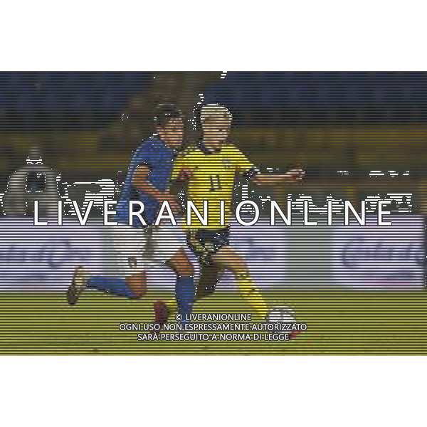 UEFA - Qualificazioni Europee Under 21 del gruppo 1 ITALIA Under21 - SVEZIA Under21 18/11/2020 - nella foto:Pontus Almqvist (Sweden) ©Claudio Zamagni/Agenzia Aldo Liverani Pontus Almqvist (Sweden) during UEFA European Qualifiers group 1 match between Italy under 21 and Sweden under 21at Garibaldi Stadium on November 18 2020 photo credit by Claudio Zamagni/Aldo Liverani Photo Agency/AG. ALDO LIVERANI SAS