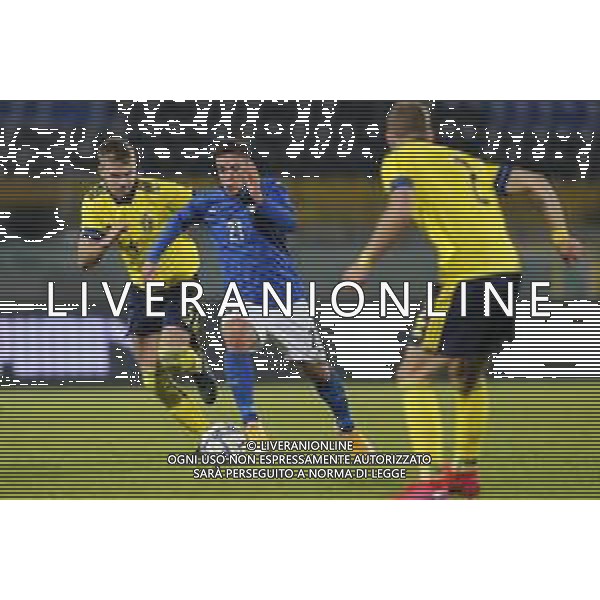 UEFA - Qualificazioni Europee Under 21 del gruppo 1 ITALIA Under21 - SVEZIA Under21 18/11/2020 - nella foto:Raspadori Giacomo (Italia) ©Claudio Zamagni/Agenzia Aldo Liverani Raspadori Giacomo (Italia) during UEFA European Qualifiers group 1 match between Italy under 21 and Sweden under 21at Garibaldi Stadium on November 18 2020 photo credit by Claudio Zamagni/Aldo Liverani Photo Agency/AG. ALDO LIVERANI SAS