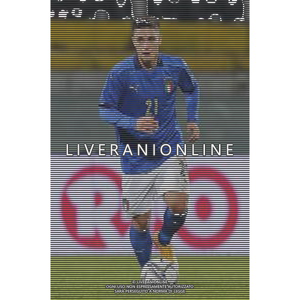 UEFA - Qualificazioni Europee Under 21 del gruppo 1 ITALIA Under21 - SVEZIA Under21 18/11/2020 - nella foto: Raspadori Giacomo (Italia) ©Claudio Zamagni/Agenzia Aldo Liverani Raspadori Giacomo (Italia)during UEFA European Qualifiers group 1 match between Italy under 21 and Sweden under 21at Garibaldi Stadium on November 18 2020 photo credit by Claudio Zamagni/Aldo Liverani Photo Agency/AG. ALDO LIVERANI SAS