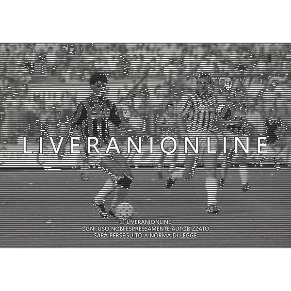18-06-1989 MILANO CAMPIONATO DI CALCIO SERIE A MILAN ASCOLI 5-1 NELLA FOTO FRANK RIJKAARD E PAOLO GIOVANNELLI AG ALDO LIVERANI SAS