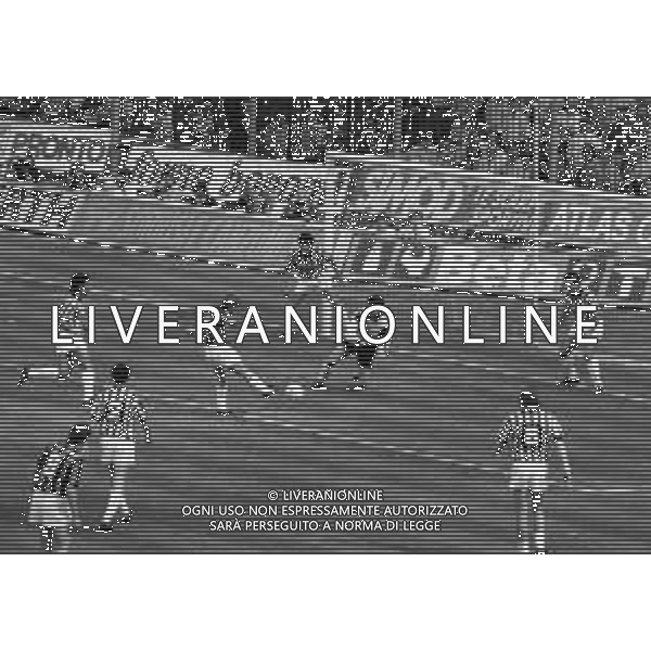 18-06-1989 MILANO CAMPIONATO DI CALCIO SERIE A MILAN ASCOLI 5-1 NELLA FOTO TIRO GRAZIANO MANNARI AG ALDO LIVERANI SAS