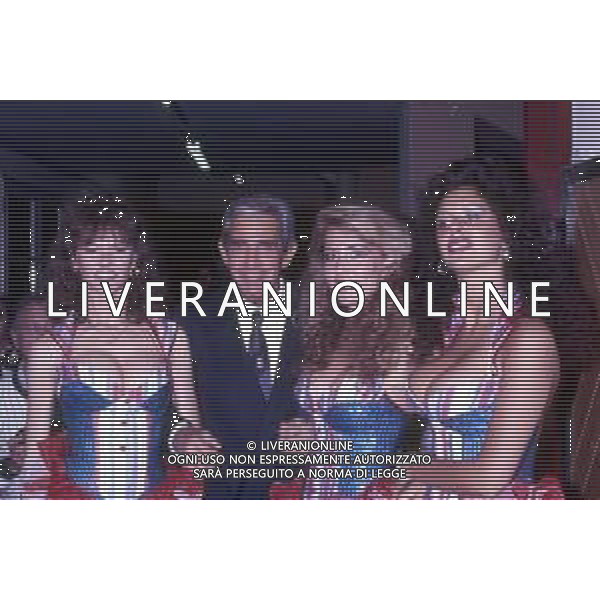 WALTER CHIARI, attore italiano - RETROSPETTIVA Nella foto nel 1987 con le ragazze Fast Food di \'Drive In\' ©Archivio Giovanni Liverani/AG. ALDO LIVERANI SAS