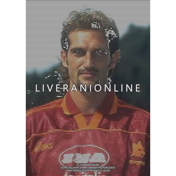 RETROSPETTIVA LANNA MARCO CALCIATORE NELLA FOTO LANNA MARCO CON LA MAGLIA DELLA ROMA CALCIO AG ALDO LIVERANI SAS