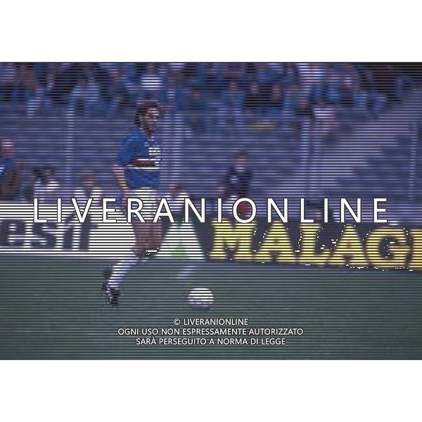 RETROSPETTIVA LANNA MARCO CALCIATORE NELLA FOTO LANNA MARCO CON LA MAGLIA DELLA SAMPDORIA CALCIO AG ALDO LIVERANI SAS