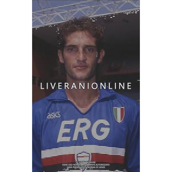RETROSPETTIVA LANNA MARCO CALCIATORE NELLA FOTO LANNA MARCO CON LA MAGLIA DELLA SAMPDORIA CALCIO AG ALDO LIVERANI SAS 