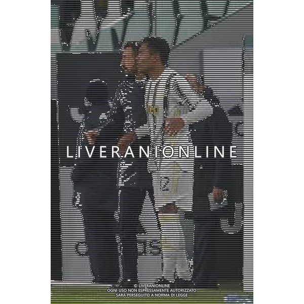 ©Falzone/Agenzia Aldo Liverani Torino 21.11.2020 Stadio Allianz Stadium Juventus vs Cagliari Stagione Sportiva Serie A Tim 2020-2021 Nella foto : ANDREA PIRLO-ALEX SANDRO