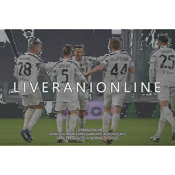 ©Falzone/Agenzia Aldo Liverani Torino 21.11.2020 Stadio Allianz Stadium Juventus vs Cagliari Stagione Sportiva Serie A Tim 2020-2021 Nella foto : ESULTANZA GOL DI CRISTIANO RONALDO