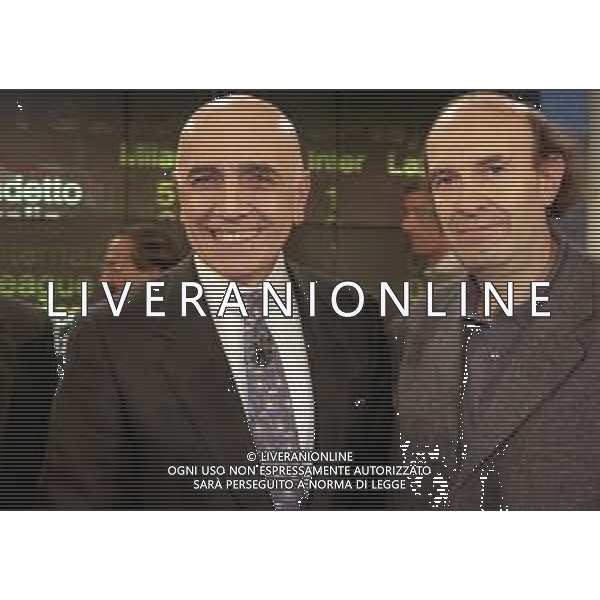 1999 MILANO CENTENARIO AC MILAN ALLA TELEVISIONE TELELOMBARDIA NELLA FOTO ADRIANO GALLIANI-STEFANO ZECCHI AG ALDO LIVERANI SAS