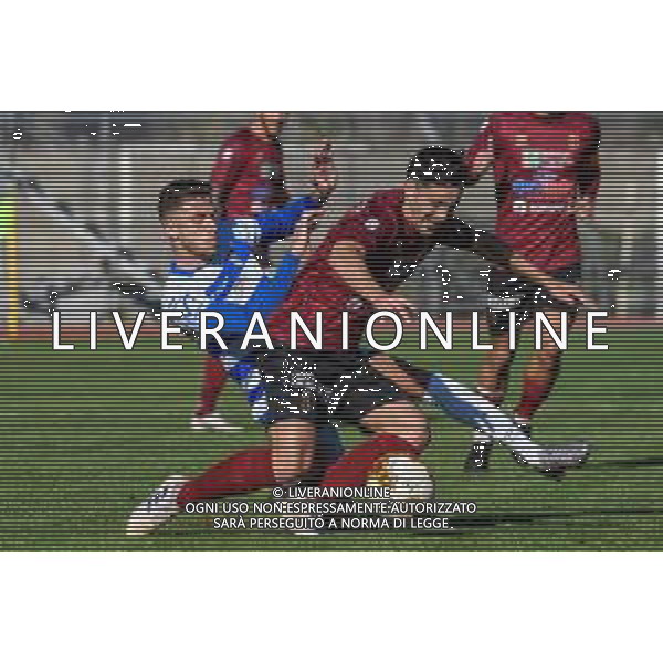 Pontedera vs Pro Patria - Campionato di Calcio Serie C - Lega Pro 2020/2021, 22 novembre 2020 Pontedera (PI), Italia Nella foto: Leonardo Galli (Pro Patria) falloso su Giacomo Benedetti (Pontedera) @LM/Fabio Fagiolini AG ALDO LIVERANI SAS