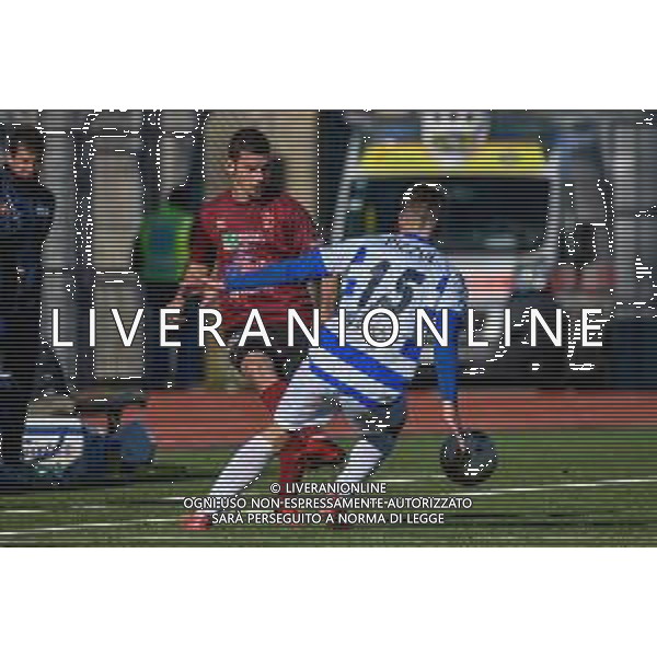 Pontedera vs Pro Patria - Campionato di Calcio Serie C - Lega Pro 2020/2021, 22 novembre 2020 Pontedera (PI), Italia Nella foto: Gianluca Barba (Pontedera) e Luca Pizzul (Pro Patria) @LM/Fabio Fagiolini AG ALDO LIVERANI SAS