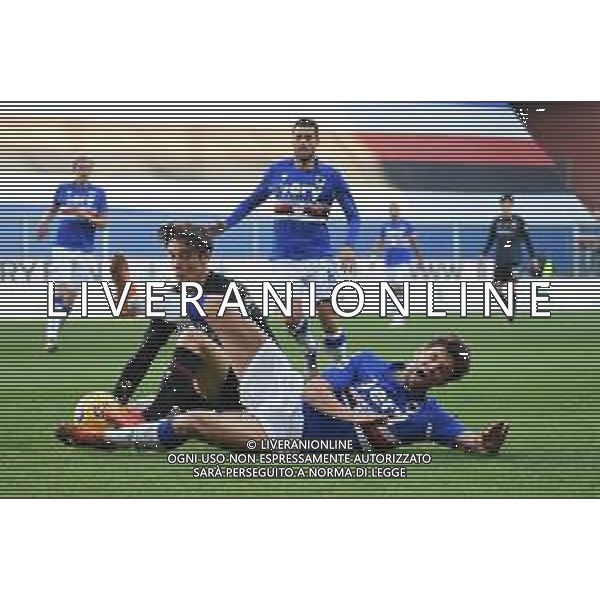 Sampdoria vs Bologna - Italian football Serie A match 2020/2021, 22 November 2020 Luigi Ferraris stadium, Genova, Italy Photo showing: Aaron Hickey (Bologna), BARTOSZ BERESZYNSKI (Sampdoria) @LM/Danilo Vigo/AGENZIA ALDO LIVERANI SAS