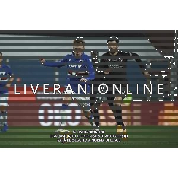 Sampdoria vs Bologna - Italian football Serie A match 2020/2021, 22 November 2020 Luigi Ferraris stadium, Genova, Italy Photo showing: MIKKEL DAMSGAARD (Sampdoria), Roberto Soriano (Bologna) @LM/Danilo Vigo AG ALDO LIVERANI SAS