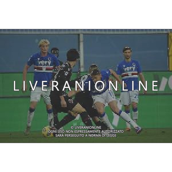Sampdoria vs Bologna - Italian football Serie A match 2020/2021, 22 November 2020 Luigi Ferraris stadium, Genova, Italy Photo showing: Takehiro Tomiyasu (Bologna), Nicolas Martin Dominguez (Bologna), GASTON RAMIREZ (Sampdoria) @LM/Danilo Vigo AG ALDO LIVERANI SAS