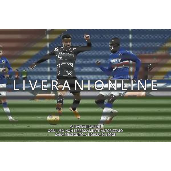Sampdoria vs Bologna - Italian football Serie A match 2020/2021, 22 November 2020 Luigi Ferraris stadium, Genova, Italy Photo showing: Roberto Soriano (Bologna), OMAR COLLEY (Sampdoria) @LM/Danilo Vigo AG ALDO LIVERANI SAS
