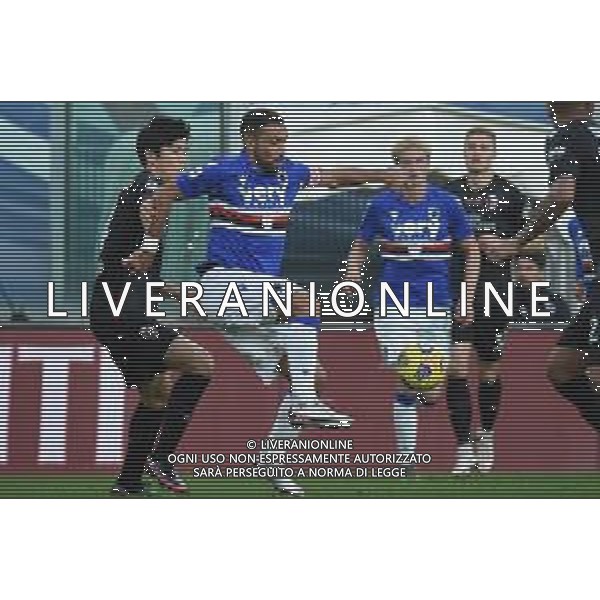 Sampdoria vs Bologna - Italian football Serie A match 2020/2021, 22 November 2020 Luigi Ferraris stadium, Genova, Italy Photo showing: Takehiro Tomiyasu (Bologna), FABIO QUAGLIARELLA (Sampdoria) @LM/Danilo Vigo AG ALDO LIVERANI SAS