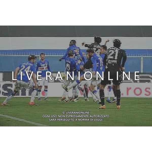 Sampdoria vs Bologna - Italian football Serie A match 2020/2021, 22 November 2020 Luigi Ferraris stadium, Genova, Italy Photo showing: VASCO REGINI (Sampdoria) own goal @LM/Danilo Vigo AG ALDO LIVERANI SAS