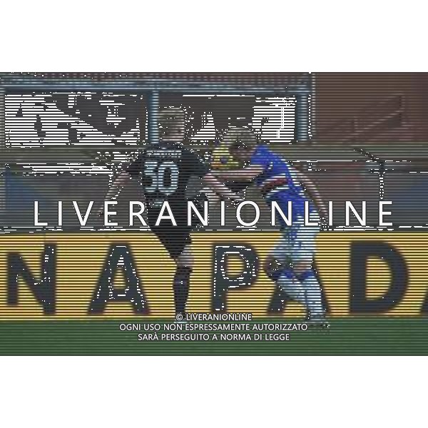 Sampdoria vs Bologna - Italian football Serie A match 2020/2021, 22 November 2020 Luigi Ferraris stadium, Genova, Italy Photo showing: Jerdy Schouten (Bologna) , MORTEN THORSBY (Sampdoria) @LM/Danilo Vigo AG ALDO LIVERANI SAS