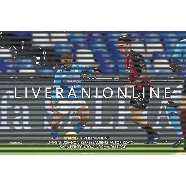 NAPOLI - MILAN CAMPIONATO CALCIO SERIE A TIM 22.11.2020 NELLA FOTO LORENZO INSIGNE, DAVIDE CALABRIA ©MOSCA/AGENZIA ALDO LIVERANI SAS