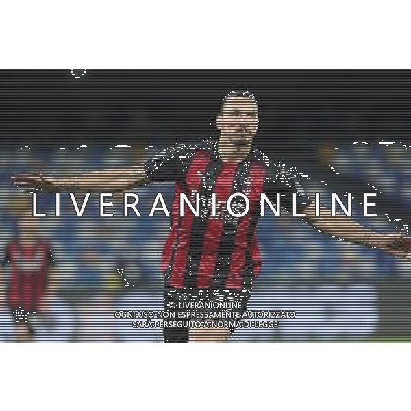 NAPOLI - MILAN CAMPIONATO CALCIO SERIE A TIM 22.11.2020 NELLA FOTO ESULTANZA DOPO IL GOL DI ZLATAN IBRAHIMOVC ©MOSCA/AGENZIA ALDO LIVERANI SAS