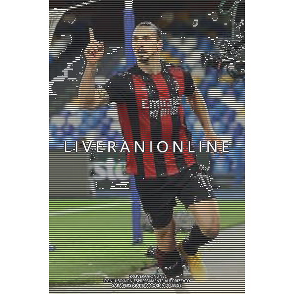 NAPOLI - MILAN CAMPIONATO CALCIO SERIE A TIM 22.11.2020 NELLA FOTO ESULTANZA DOPO IL GOL DI ZLATAN IBRAHIMOVC ©MOSCA/AGENZIA ALDO LIVERANI SAS