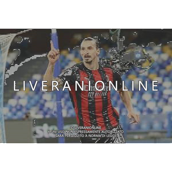 NAPOLI - MILAN CAMPIONATO CALCIO SERIE A TIM 22.11.2020 NELLA FOTO ESULTANZA DOPO IL GOL DI ZLATAN IBRAHIMOVC ©MOSCA/AGENZIA ALDO LIVERANI SAS