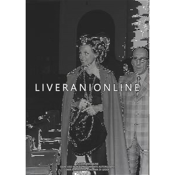 RETROSPETTIVA ORNELLA VANONI CANTANTE NELLA FOTO ORNELLA VANONI CON DANILO SABATINI NELL\'ANNO 1974 A MILANO  AG ALDO LIVERANI SAS  