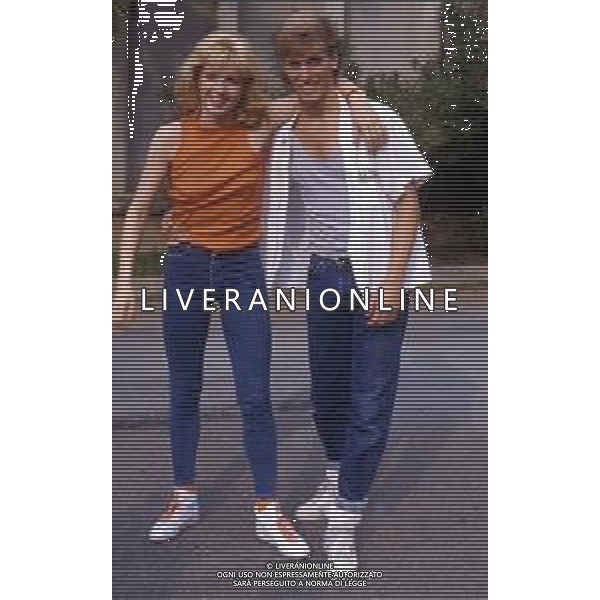 LORELLA CUCCARINI, ballerina e conduttrice italiana. Nella foto con Kirk Offerle primo ballerino di \'Fantastico7\' nel 1986 ©ARCHIVIO/AGENZIA ALDO LIVERANI SAS