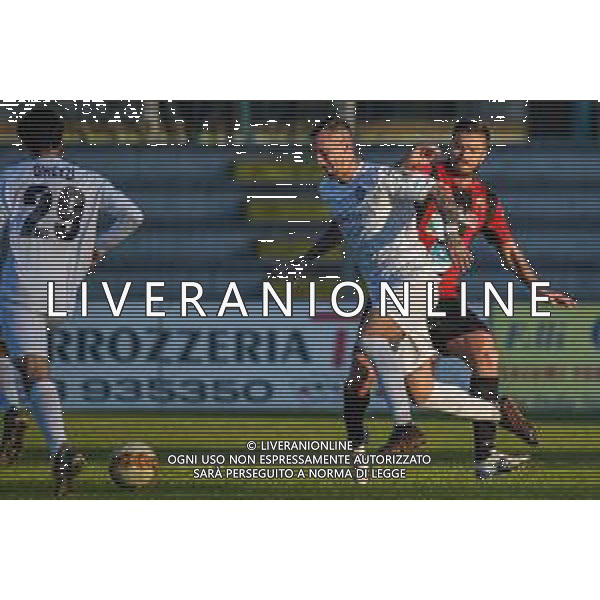 Lucchese vs Albinoleffe - Campionato di Calcio Serie C - Lega Pro 2020/2021, 25 novembre 2020 Lucca, Italia Nella foto: Maikol Benassi (Lucchese) fa fallo su Jacopo Manconi (Albinoleffe) @LM/Fabio Fagiolini AG ALDO LIVERANI SAS