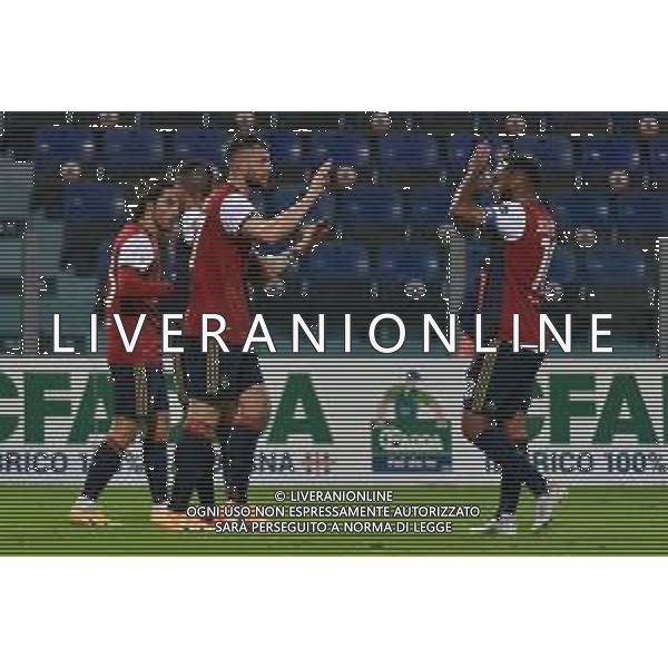 25-11-2020. CAGLIARI CALCIO-HELLAS VERONA. 4° tURNO COPPA ITALIA 2020/2021. ITALIA, SARDEGNA, CAGLIARI, STADIO SARDEGNA ARENA. SALVATORE MOI/ALDO LIVERANI SAS NELLA FOTO: ESULTANZA DOPO IL GOL DI ALBERTO CERRI CONTRO VERONA 1-0 IN CASA./AGENZIA ALDO LIVERANI SAS