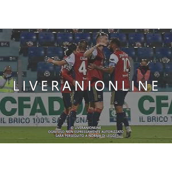 25-11-2020. CAGLIARI CALCIO-HELLAS VERONA. 4° tURNO COPPA ITALIA 2020/2021. ITALIA, SARDEGNA, CAGLIARI, STADIO SARDEGNA ARENA. SALVATORE MOI/ALDO LIVERANI SAS NELLA FOTO: ESULTANZA DOPO IL GOL DI ALBERTO CERRI CONTRO VERONA 1-0 IN CASA./AGENZIA ALDO LIVERANI SAS