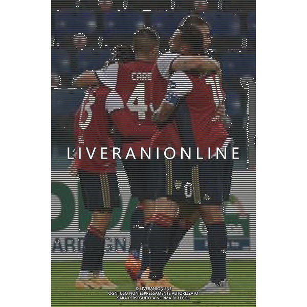 25-11-2020. CAGLIARI CALCIO-HELLAS VERONA. 4° tURNO COPPA ITALIA 2020/2021. ITALIA, SARDEGNA, CAGLIARI, STADIO SARDEGNA ARENA. SALVATORE MOI/ALDO LIVERANI SAS NELLA FOTO: ESULTANZA DOPO IL GOL DI ALBERTO CERRI CONTRO VERONA 1-0 IN CASA./AGENZIA ALDO LIVERANI SAS