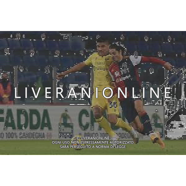 25-11-2020. CAGLIARI CALCIO-HELLAS VERONA. 4° tURNO COPPA ITALIA 2020/2021. ITALIA, SARDEGNA, CAGLIARI, STADIO SARDEGNA ARENA. SALVATORE MOI/ALDO LIVERANI SAS NELLA FOTO: AMIONE VERONA, SOTTIL CAGLIARI./AGENZIA ALDO LIVERANI SAS