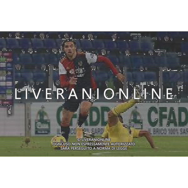 25-11-2020. CAGLIARI CALCIO-HELLAS VERONA. 4° tURNO COPPA ITALIA 2020/2021. ITALIA, SARDEGNA, CAGLIARI, STADIO SARDEGNA ARENA. SALVATORE MOI/ALDO LIVERANI SAS NELLA FOTO: AMIONE VERONA, SOTTIL CAGLIARI./AGENZIA ALDO LIVERANI SAS