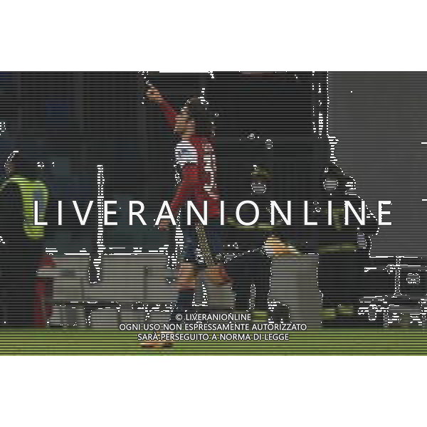 25-11-2020. CAGLIARI CALCIO-HELLAS VERONA. 4° tURNO COPPA ITALIA 2020/2021. ITALIA, SARDEGNA, CAGLIARI, STADIO SARDEGNA ARENA. SALVATORE MOI/ALDO LIVERANI SAS NELLA FOTO: ESULTANZA DOPO IL GOL DI RICCARDO SOTTIL CAGLIARI./AGENZIA ALDO LIVERANI SAS