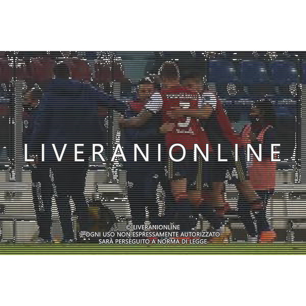 25-11-2020. CAGLIARI CALCIO-HELLAS VERONA. 4° tURNO COPPA ITALIA 2020/2021. ITALIA, SARDEGNA, CAGLIARI, STADIO SARDEGNA ARENA. SALVATORE MOI/ALDO LIVERANI SAS NELLA FOTO: ESULTANZA DOPO IL GOL DI RICCARDO SOTTIL ./AGENZIA ALDO LIVERANI SAS