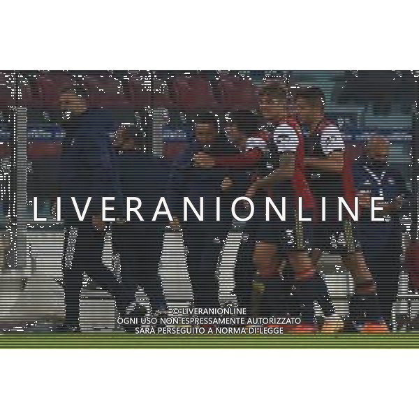 25-11-2020. CAGLIARI CALCIO-HELLAS VERONA. 4° tURNO COPPA ITALIA 2020/2021. ITALIA, SARDEGNA, CAGLIARI, STADIO SARDEGNA ARENA. SALVATORE MOI/ALDO LIVERANI SAS NELLA FOTO: ESULTANZA DOPO IL GOL DI RICCARDO SOTTIL /AGENZIA ALDO LIVERANI SAS