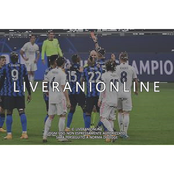 espulsione Arturo Vidal (Inter) Inter vs Real Madrid UEFA Champions League fase a gironi 4a giornata - gruppo B Milano 25-11-2020 Stadio Giuseppe Meazza - San Siro foto Roberto Garavaglia/ag.Aldo Liverani sas